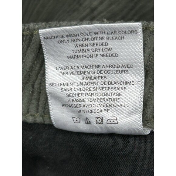 Monet Skateboard Pants Mens 28 Baggy Green Corduroy Cropped Carpenter Flaws - Picture 6 of 16